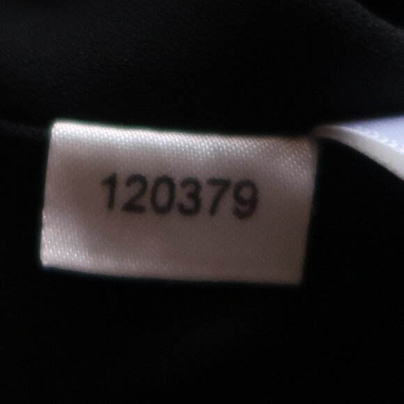 Ann Taylor Black Crepe Sleeveless Ruffle Flutter Hem Sheath Dress Office 14P - Picture 7 of 8